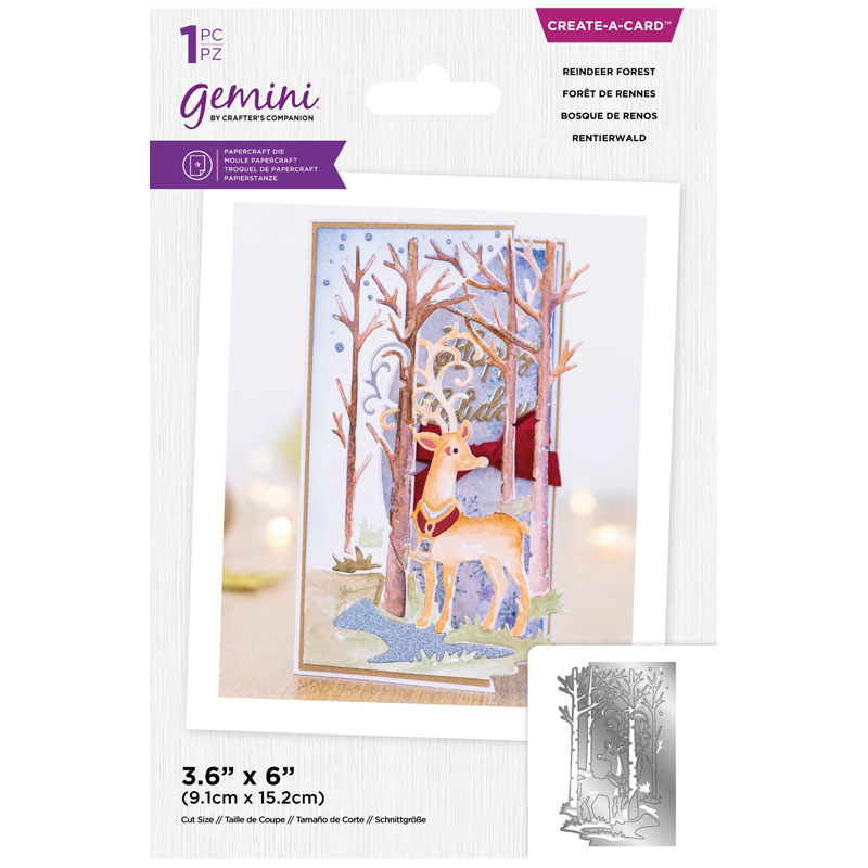 (image for) Gemini Cutting Die, Create A Card Edge'ables - Christmas - Reindeer Forest