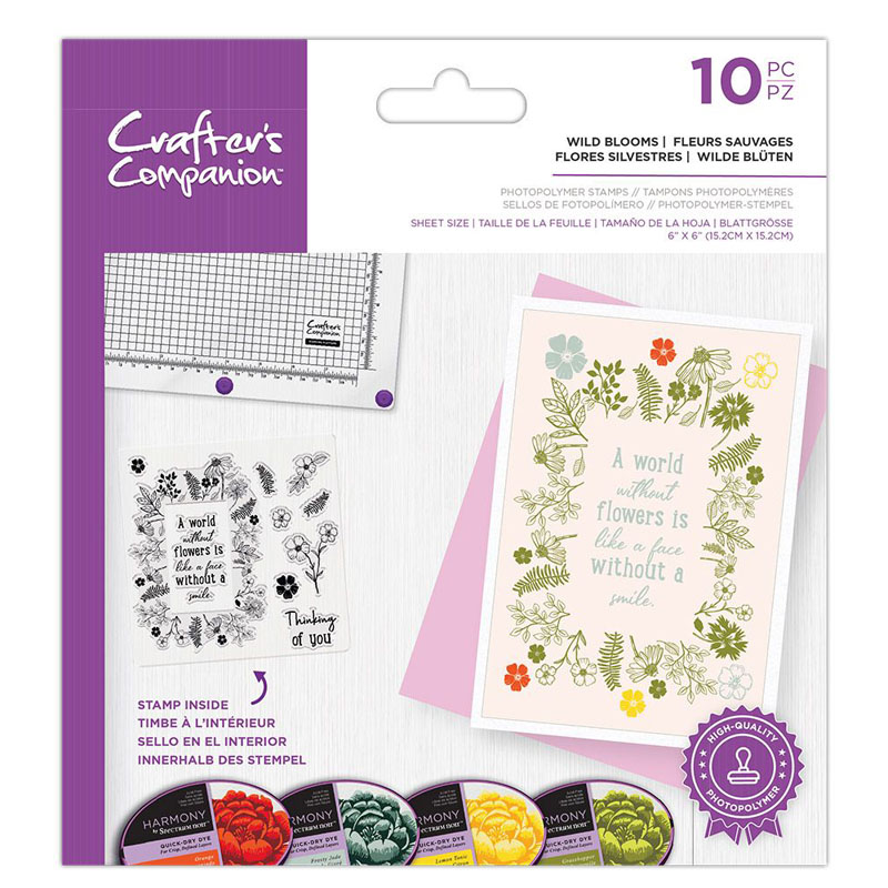 (image for) Crafters Companion Stamp Set, Aperture - Wild Blooms