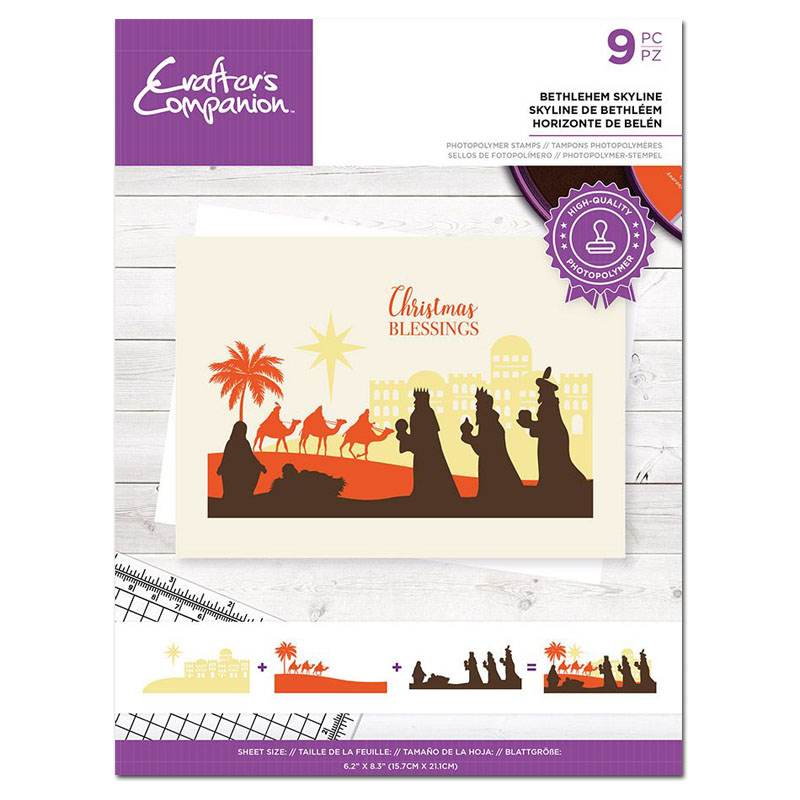 Crafters Companion Stamp Set, Layering Scenes - Bethlehem Skyline