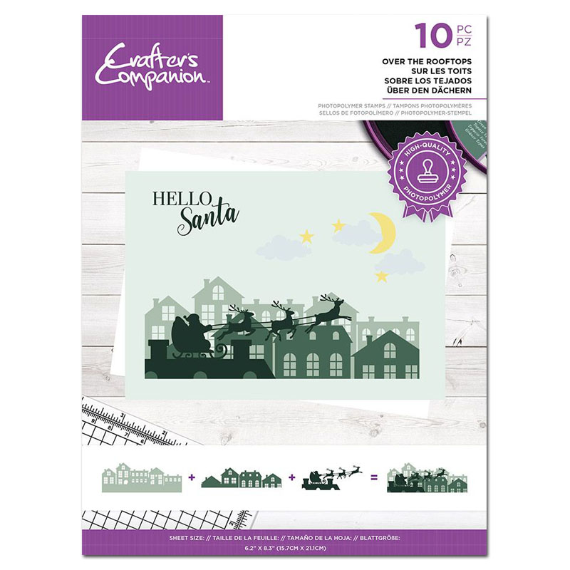 (image for) Crafters Companion Stamp Set, Layering Scenes - Over The Rooftops
