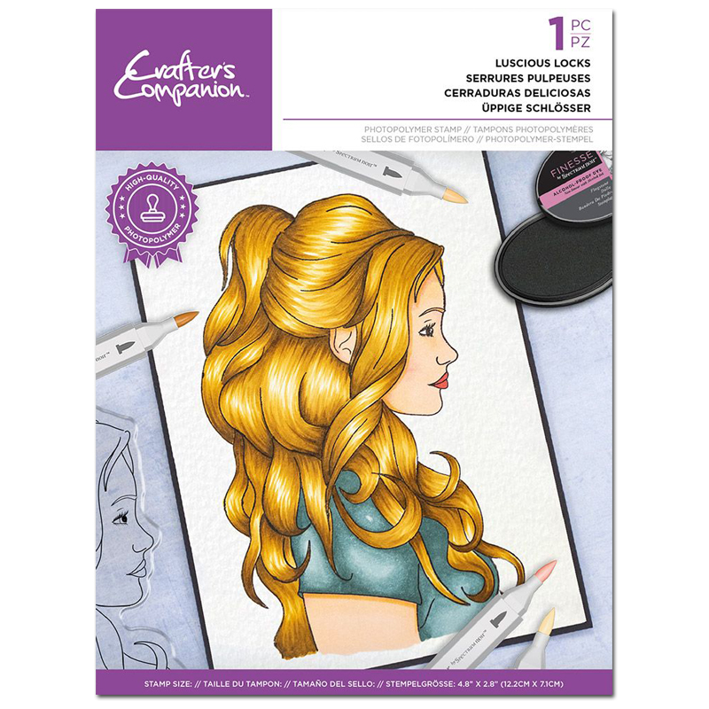 (image for) Crafters Companion Stamp, Natural Beauty - Luscious Locks