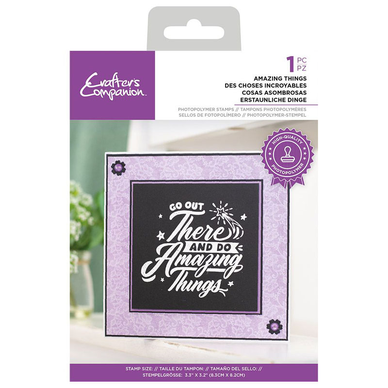 Crafters Companion Stamp, Chalkboard Sentiments - Amazing Things (image for) Crafters Companion Stamp, Chalkboard Sentiments - Amazing Things