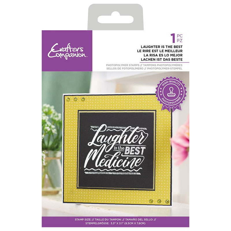 Crafters Companion Stamp, Chalkboard Sentiments - Laughter Is The Best