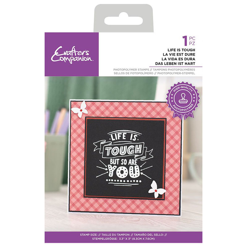 Crafters Companion Stamp, Chalkboard Sentiments - Life Is Tough