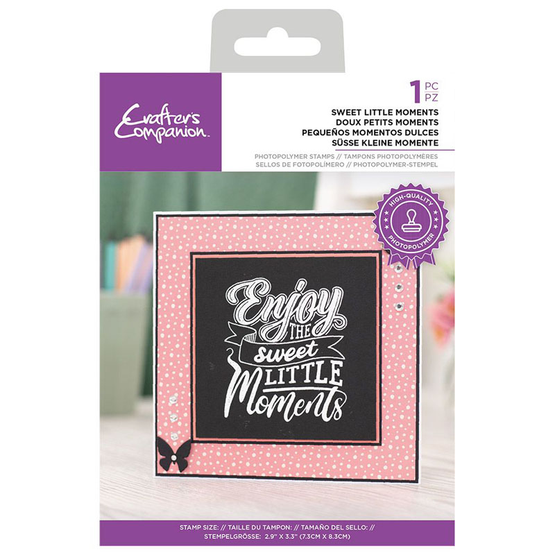 Crafters Companion Stamp, Chalkboard Sentiments - Sweet Little Moments