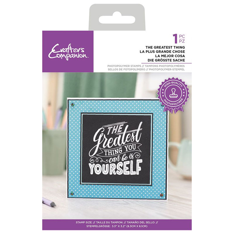 Crafters Companion Stamp, Chalkboard Sentiments - The Greatest Thing (image for) Crafters Companion Stamp, Chalkboard Sentiments - The Greatest Thing