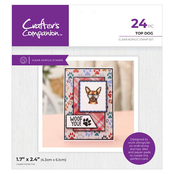 (image for) Crafters Companion Stamp Set, Pets Rule - Top Dog
