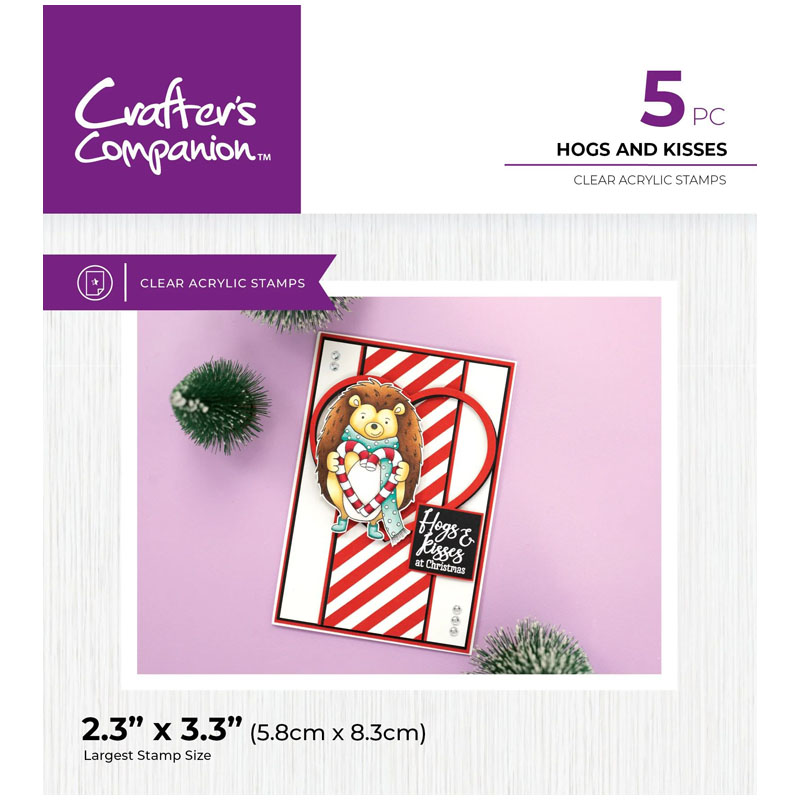 (image for) Crafters Companion Stamp Set, Cute Character - Hogs And Kisses
