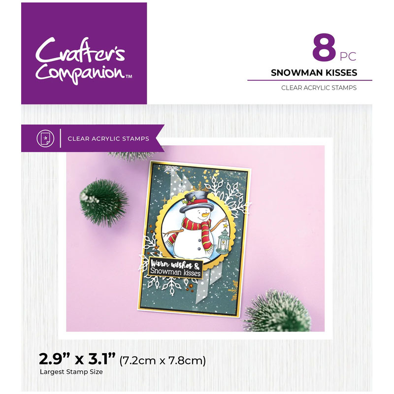 (image for) Crafters Companion Stamp Set, Cute Character - Snowman Kisses