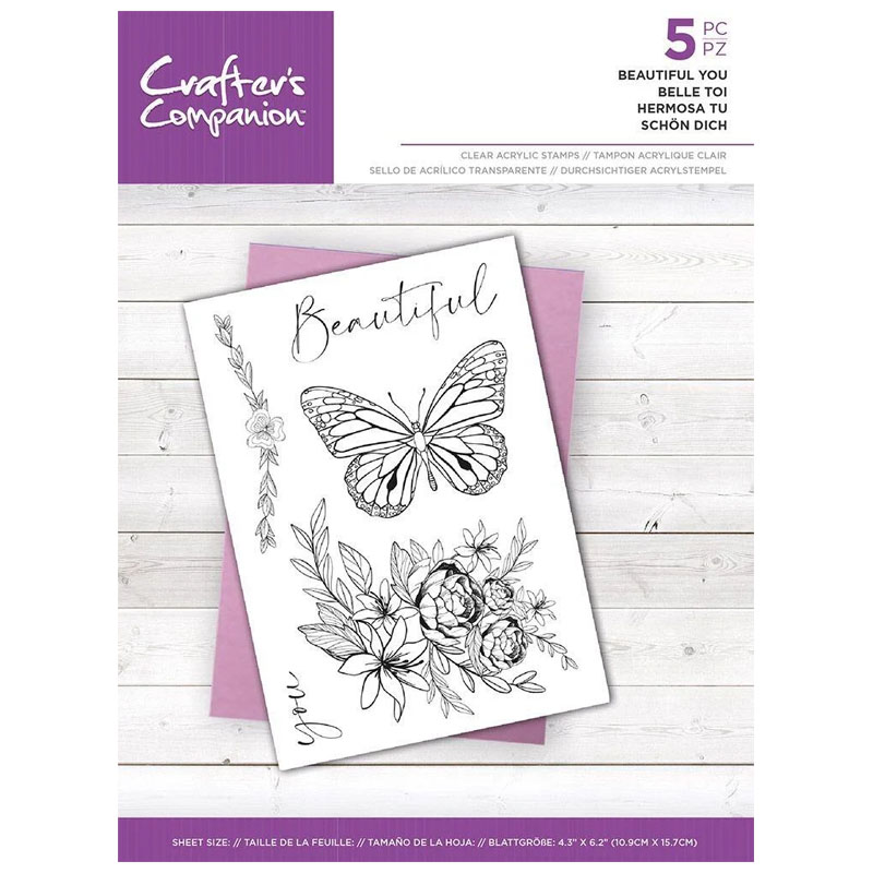 (image for) Crafters Companion Stamp Set, Beautiful You