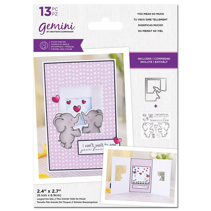 (image for) Gemini Cutting Die & Stamp Set, Trifold Aperture - You Mean So Much