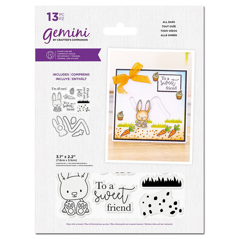 (image for) Gemini Cutting Die & Stamp Set, Penny Sliders - All Ears