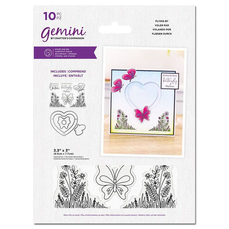 (image for) Gemini Cutting Die & Stamp Set, Penny Sliders - Flying By