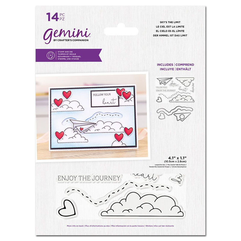 Gemini Cutting Die & Stamp Set, Penny Sliders - Sky's The Limit