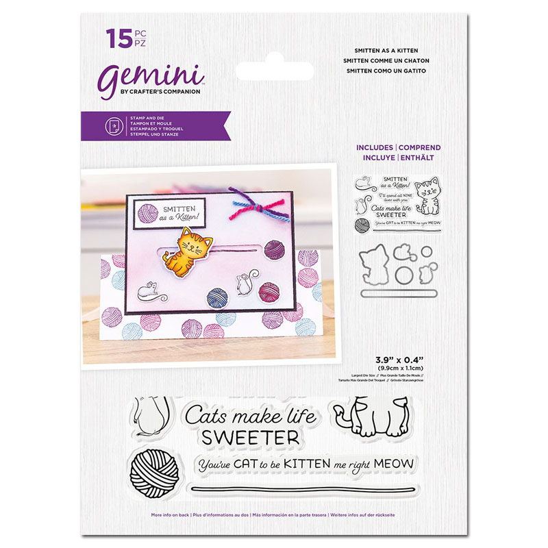 (image for) Gemini Cutting Die & Stamp Set, Penny Sliders - Smitten As A Kitten