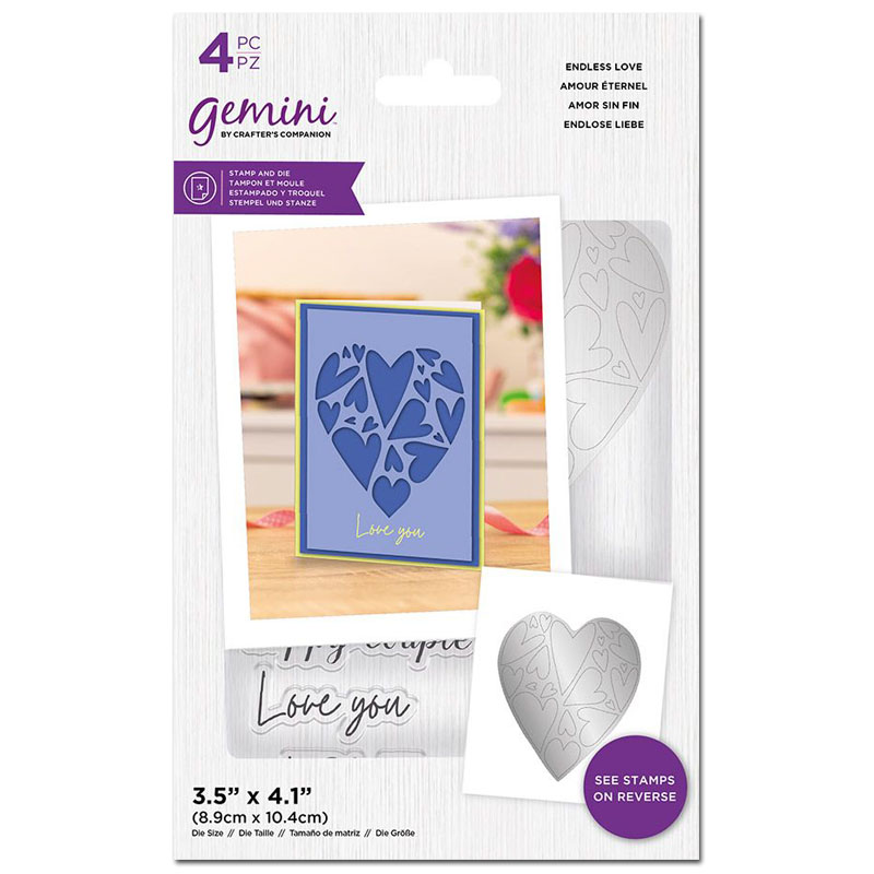 (image for) Gemini Cutting Die & Stamp Set, Abstract Shapes - Endless Love