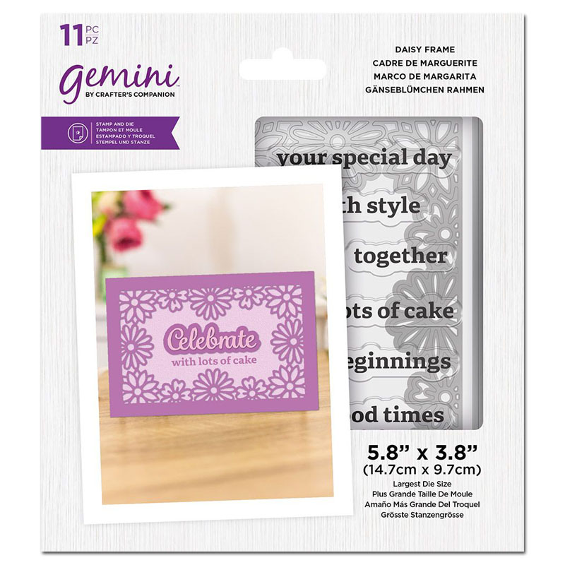 Gemini Cutting Die & Stamp Set, Fabulous Frames - Daisy