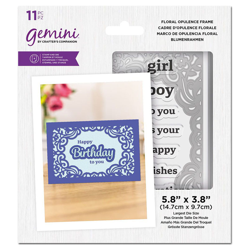 (image for) Gemini Cutting Die & Stamp Set, Fabulous Frames - Floral Opulence