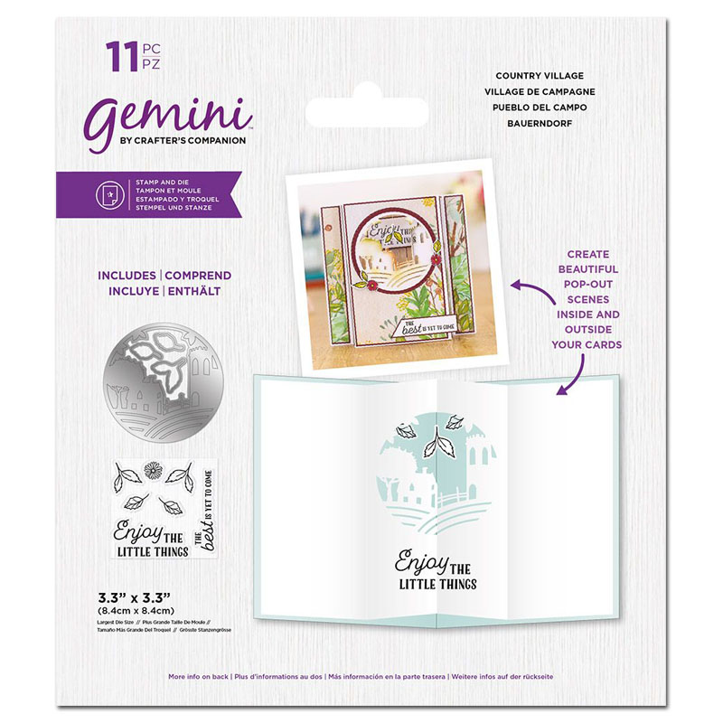 Gemini Cutting Die & Stamp Set, Pop-Out Scene - Country Village