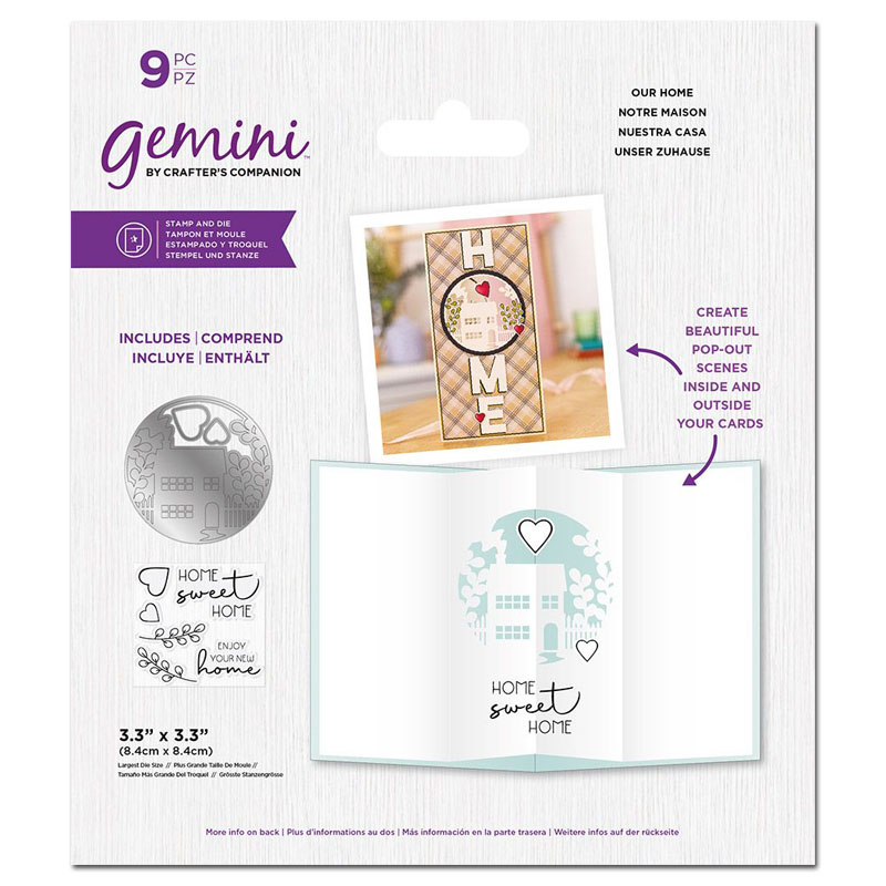 (image for) Gemini Cutting Die & Stamp Set, Pop-Out Scene - Our Home