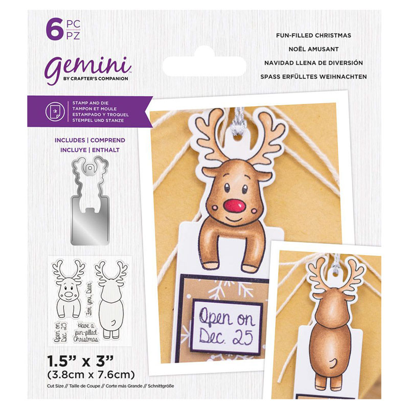 Gemini Cutting Die & Stamp Set, Front & Back Tag - Fun Filled Christmas