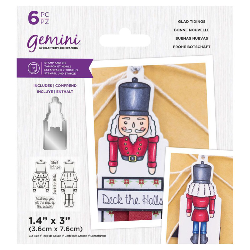 Gemini Cutting Die & Stamp Set, Front & Back Tag - Glad Tidings