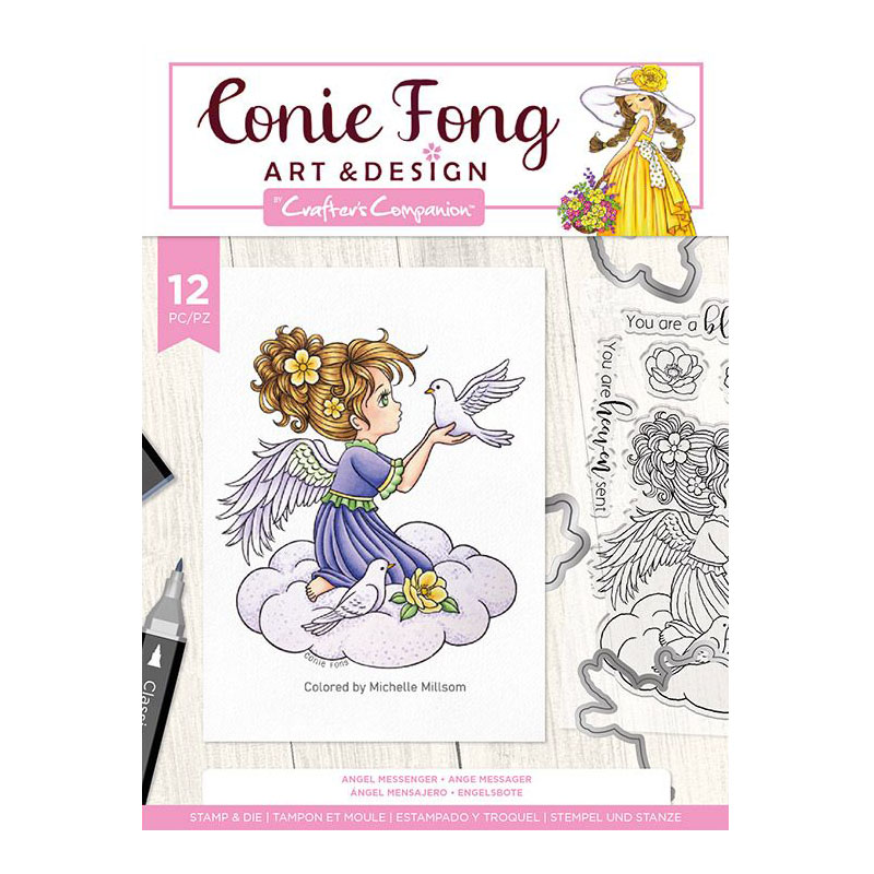 Crafters Companion Cutting Die & Stamp Set, Conie Fong - Angel Messenger