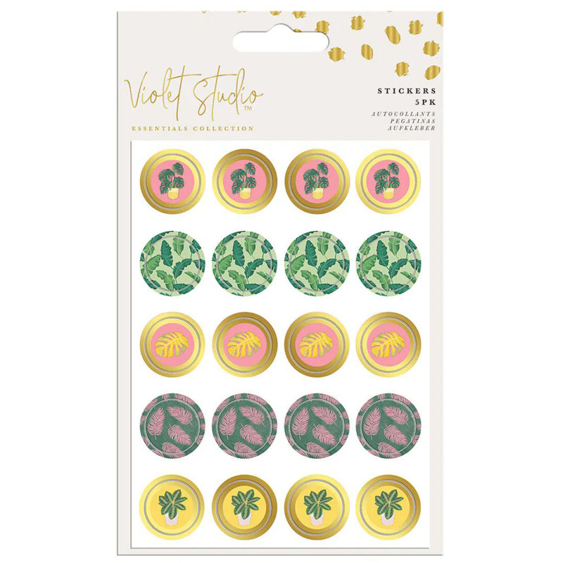 (image for) Crafters Companion Stickers - Violet Studio, Tropical (100pc)