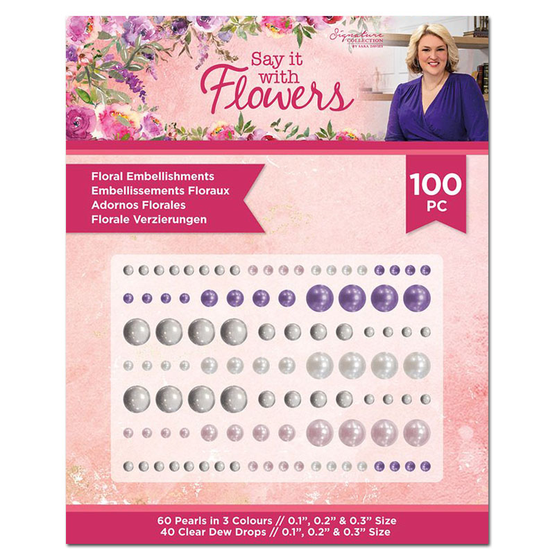 (image for) Pearls & Dew Drops - Say It With Flowers - Floral Embellishments (100pc)