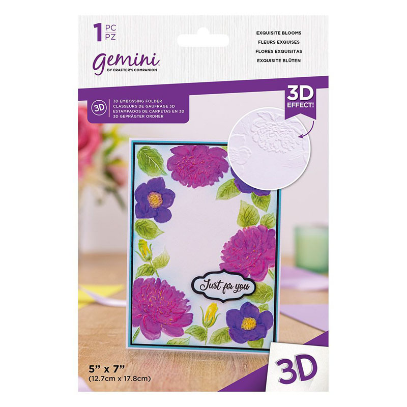 Gemini 3D Embossing Folder 5"x7" - Exquisite Blooms
