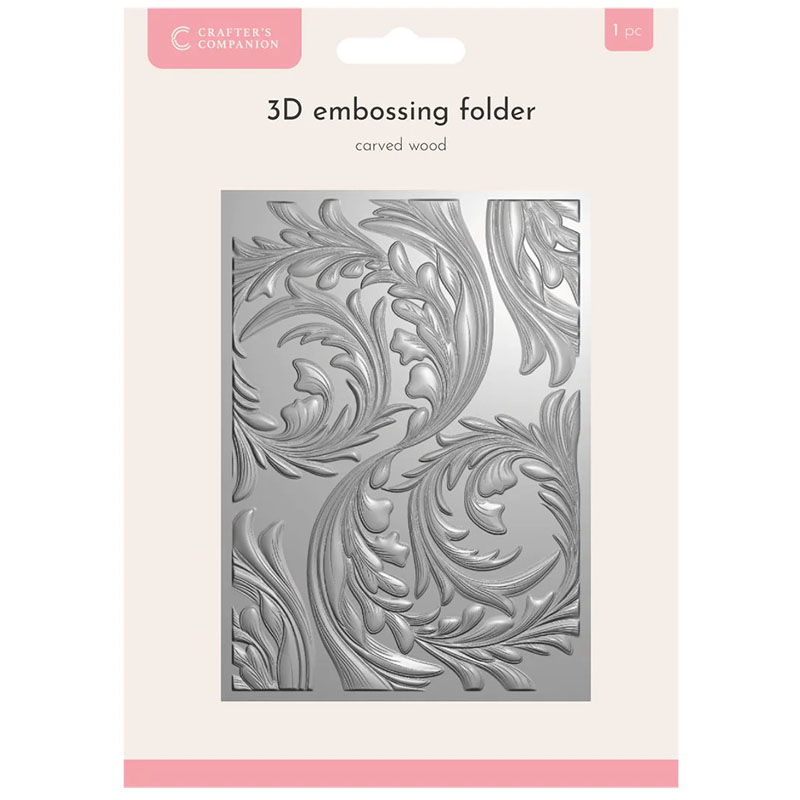 (image for) Crafters Companion 3D Embossing Folder 5"x7" - Carved Wood