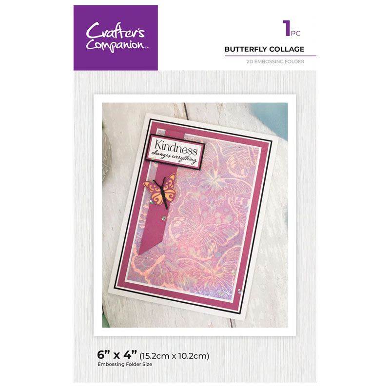 (image for) Crafters Companion 2D Embossing Folder 6"x4" - Butterfly Collage