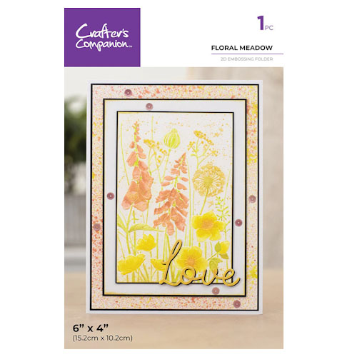 (image for) Crafters Companion 2D Embossing Folder 6"x4" - Floral Meadow