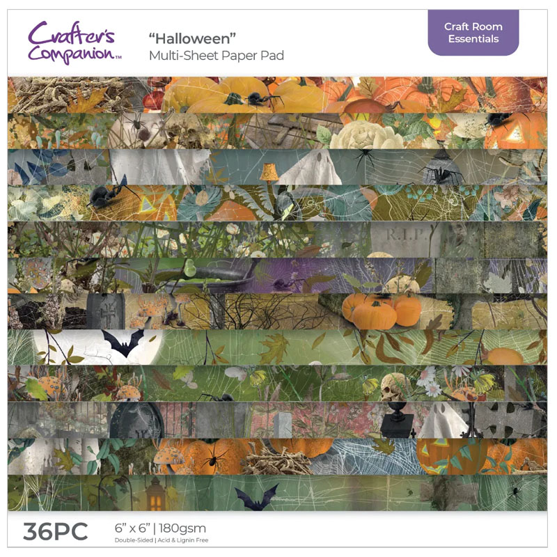 (image for) Crafters Companion 6"x6" Paper Pad - Halloween