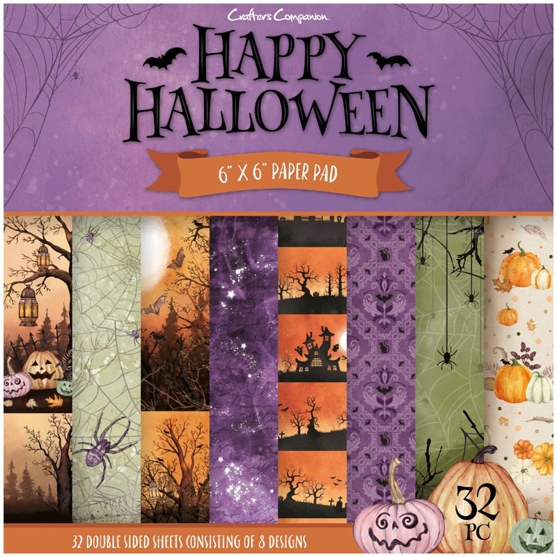 (image for) Crafters Companion 6"x6" Paper Pad - Happy Halloween