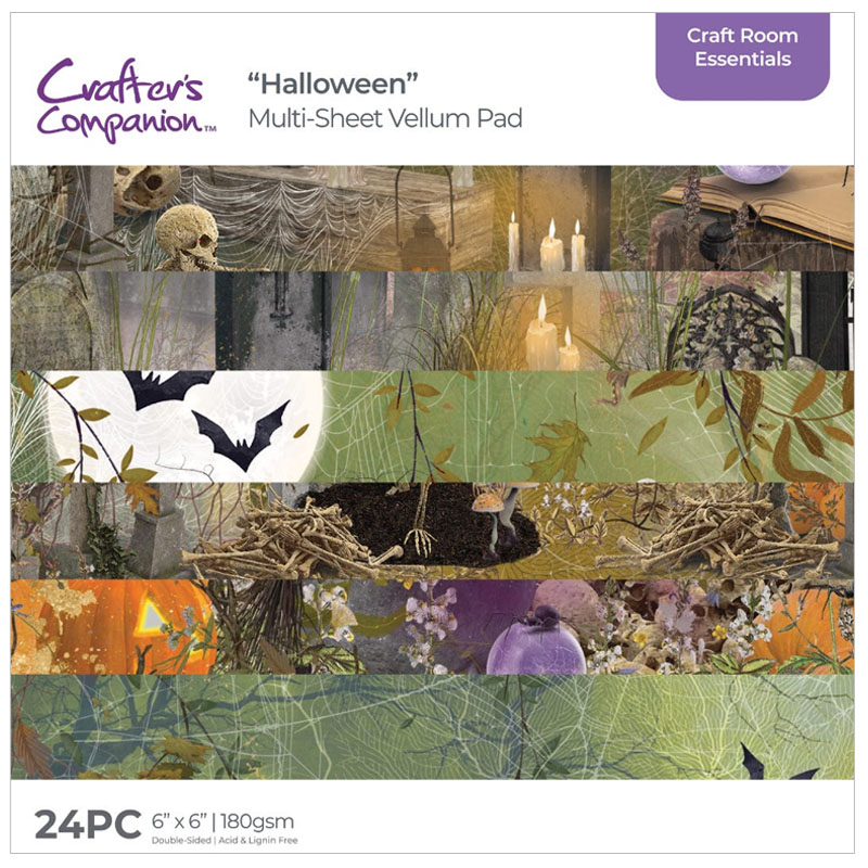 (image for) Crafters Companion 6"x6" Vellum Pad - Halloween