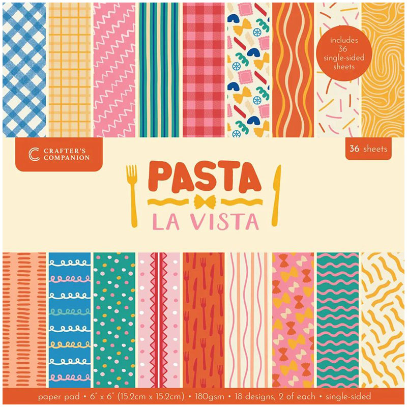 (image for) Crafters Companion 6"x6" Paper Pad - Pasta La Vista
