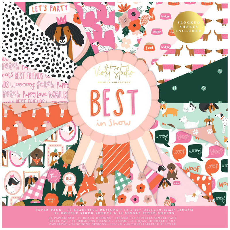 (image for) Crafters Companion 12"x12" Paper Pad - Violet Studio, Best In Show