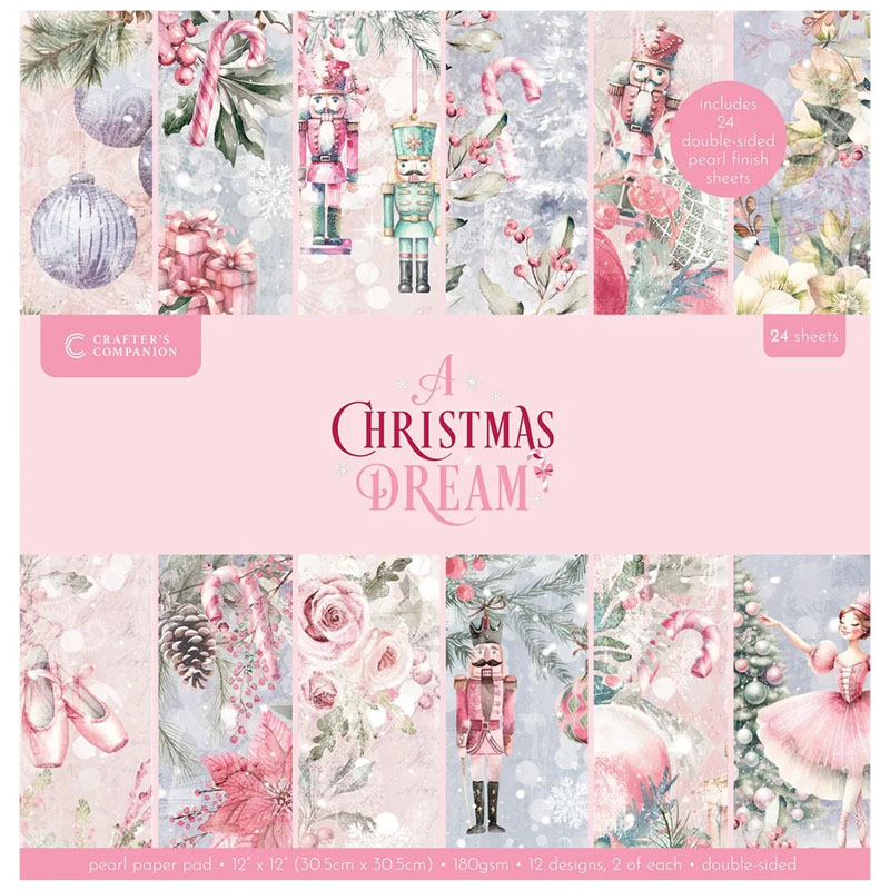 Crafters Companion 12"x12" Paper Pad - A Christmas Dream (image for) Crafters Companion 12"x12" Paper Pad - A Christmas Dream
