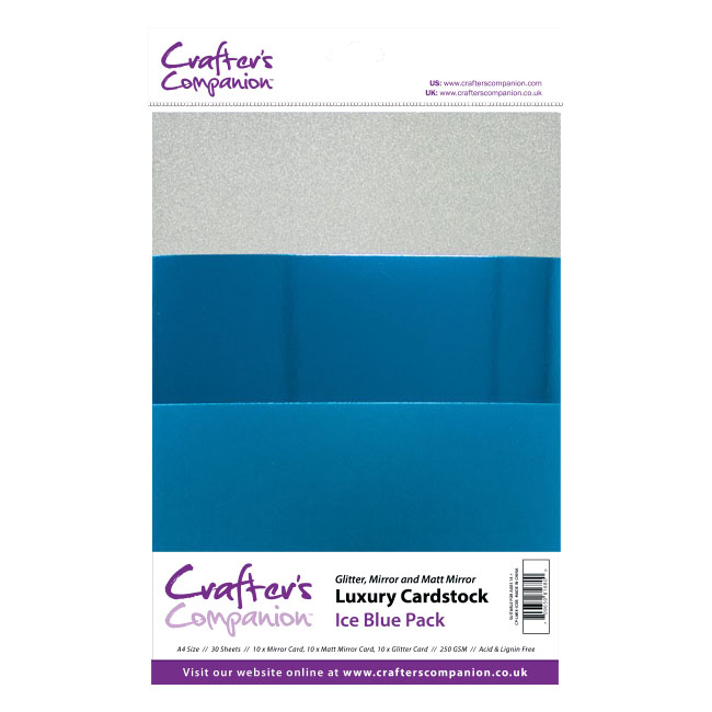 Crafters Companion A4 Luxury Cardstock - Ice Blue (30 Sheets)