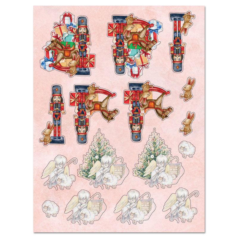 (image for) Die Cut 3D Decoupage A4 Sheet - Traditional Christmas (Design B)