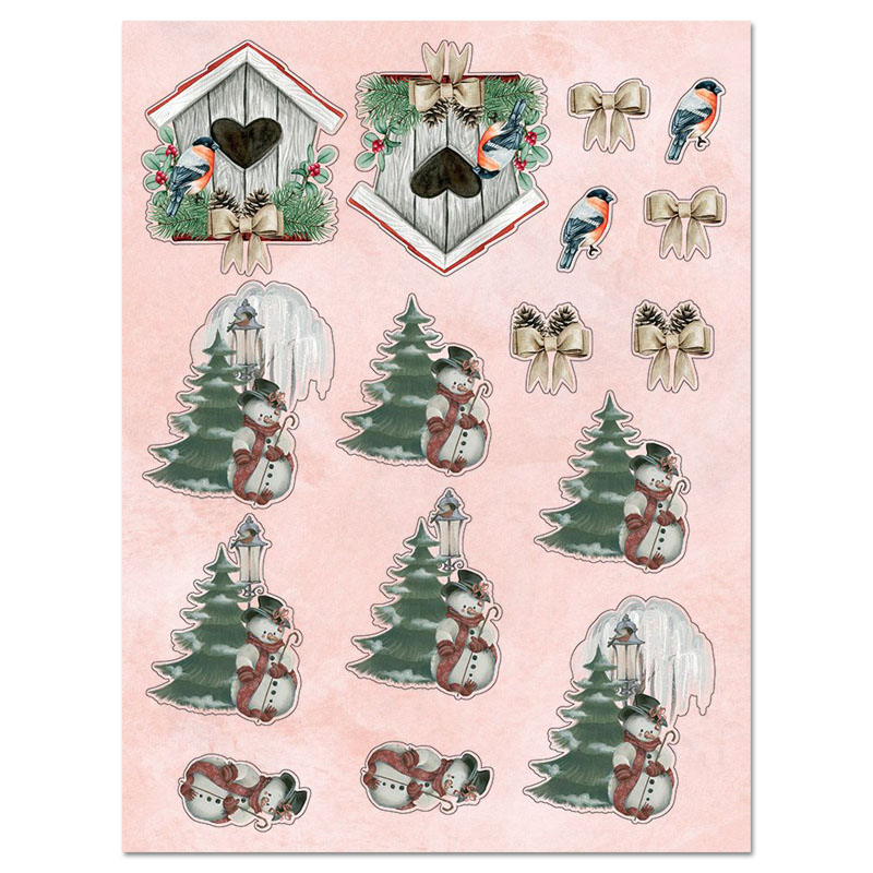 (image for) Die Cut 3D Decoupage A4 Sheet - Traditional Christmas (Design C)
