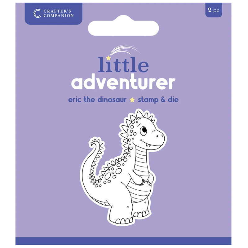 Crafters Companion Die & Stamp Set, Little Adventurer - Eric The Dinosaur (image for) Crafters Companion Die & Stamp Set, Little Adventurer - Eric The Dinosaur