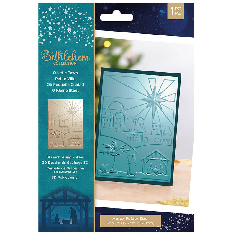 (image for) Crafters Companion Embossing Folder, Bethlehem - O Little Town