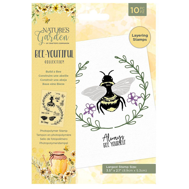 Nature's Garden Stamp Set, Bee-Youtiful - Build A Bee