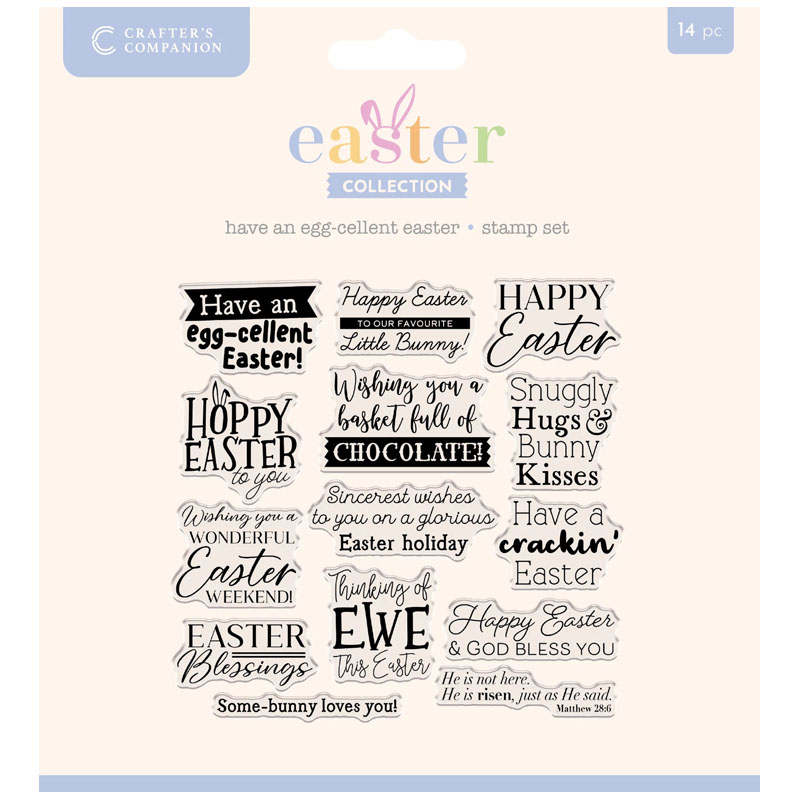 (image for) Crafters Companion Stamp Set, Easter - Have An Egg-cellent Easter