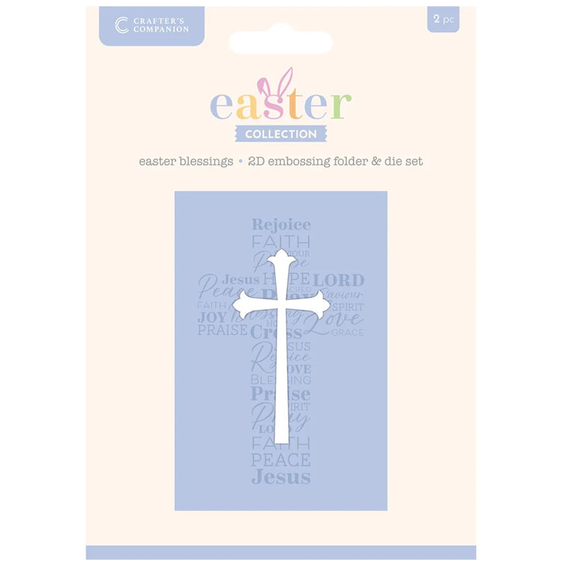 Crafters Companion Embossing Folder & Die Set, Easter - Easter Blessings (image for) Crafters Companion Embossing Folder & Die Set, Easter - Easter Blessings
