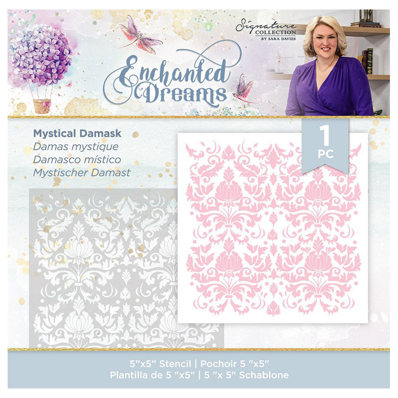 (image for) Sara Signature Stencil, Enchanted Dreams - Mystical Damask