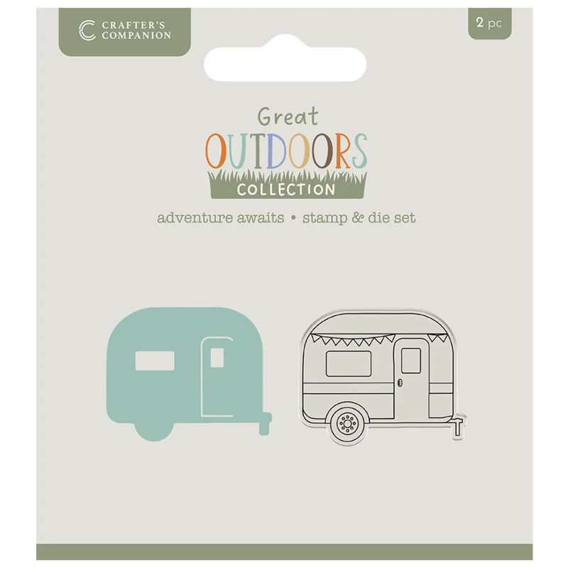 (image for) Crafters Companion Die & Stamp Set, The Great Outdoors - Adventure Awaits