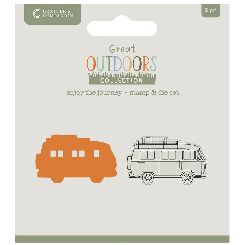 (image for) Crafters Companion Die & Stamp Set, The Great Outdoors - Enjoy The Journey